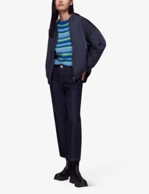 Whistles Striped Sweater In Multi-coloured