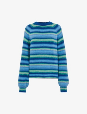 Whistles Striped Sweater In Blue/multi