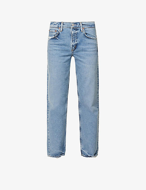 AGOLDE: Kye straight-leg mid-rise stretch-denim jeans