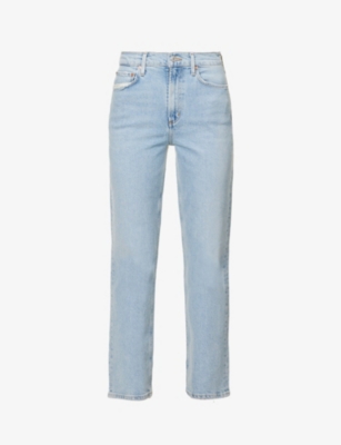 AGOLDE Stovepipe straight leg high rise stretch denim jeans