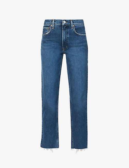 AGOLDE: Kye straight-leg mid-rise organic-cotton-blend jeans