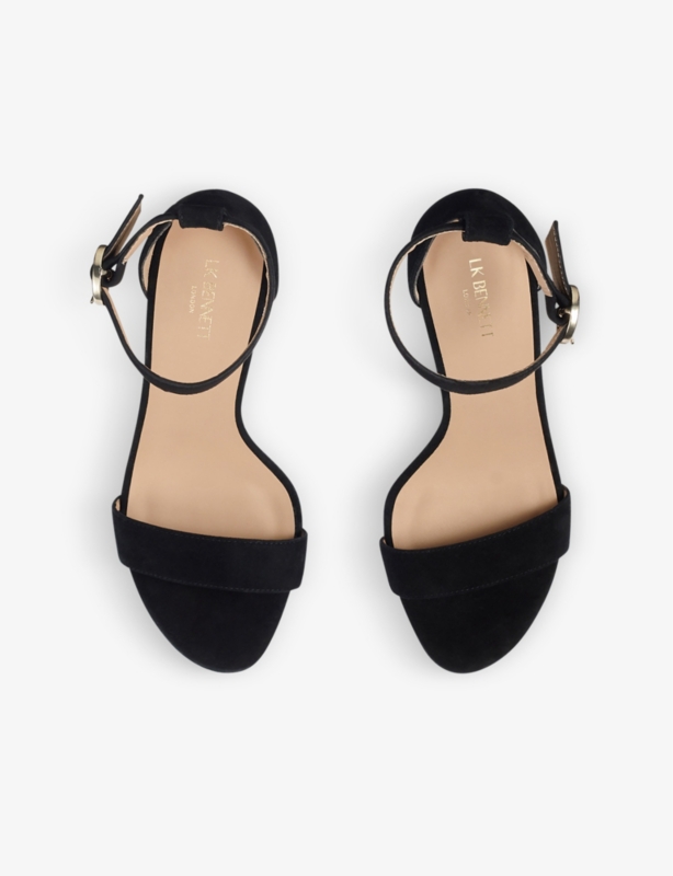 Ivy open-toe suede heeled sandals