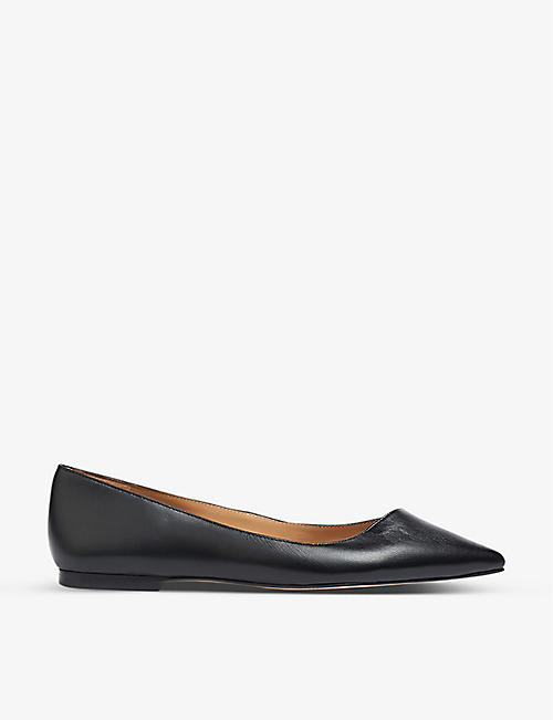 LK BENNETT: Coral pointed leather flats
