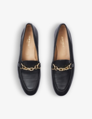 Shop Lk Bennett Women's Bla-black Adalynn Snaffle Leather Loafers