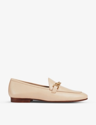 Lk Bennett Womens Nat-latte Adalynn Snaffle Leather Loafers In Nat-latte