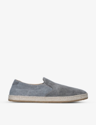 Brunello Cucinelli Suede Slip-on Espadrilles In Beige