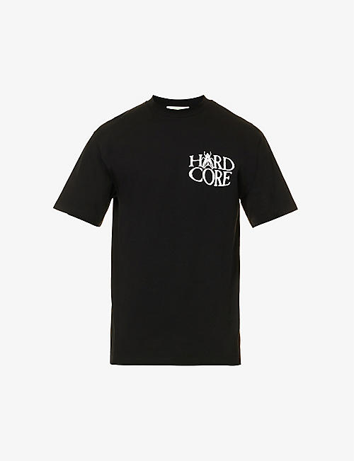 ARIES: Palm graphic-print cotton-jersey T-shirt