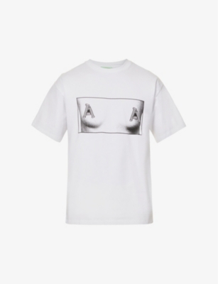 ARIES: Boobs graphic-print cotton-jersey T-shirt