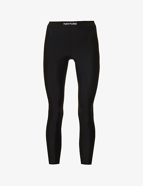 TOM FORD: Branded-waistband high-rise stretch-jersey leggings