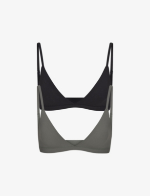 SKIMS - Fits Everybody Adjustable Stretch-woven Triangle Bras Pack Of ...