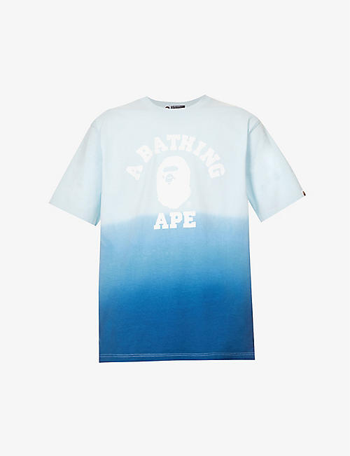 A BATHING APE: College logo-print cotton-jersey T-shirt