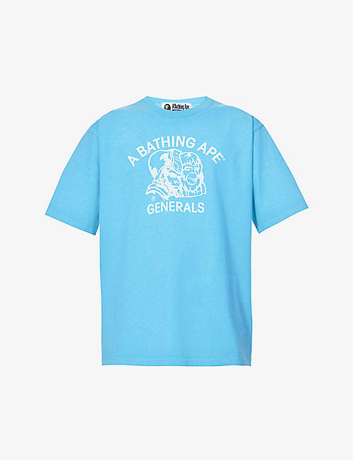 A BATHING APE: Graphic-print relaxed-fit cotton-jersey T-shirt