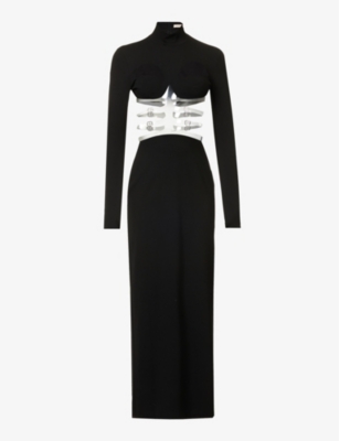 Christopher Kane Cutout Maxi Dress In Black