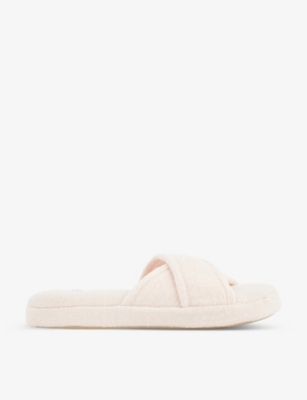 Skin Womens Pearl Pink Kyoto Cross-over Cotton Slippers