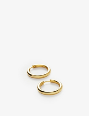 Shop Missoma Women's Gold Tunnel Medium 18ct Recycled Yellow Gold-plated Brass Hoop Earrings