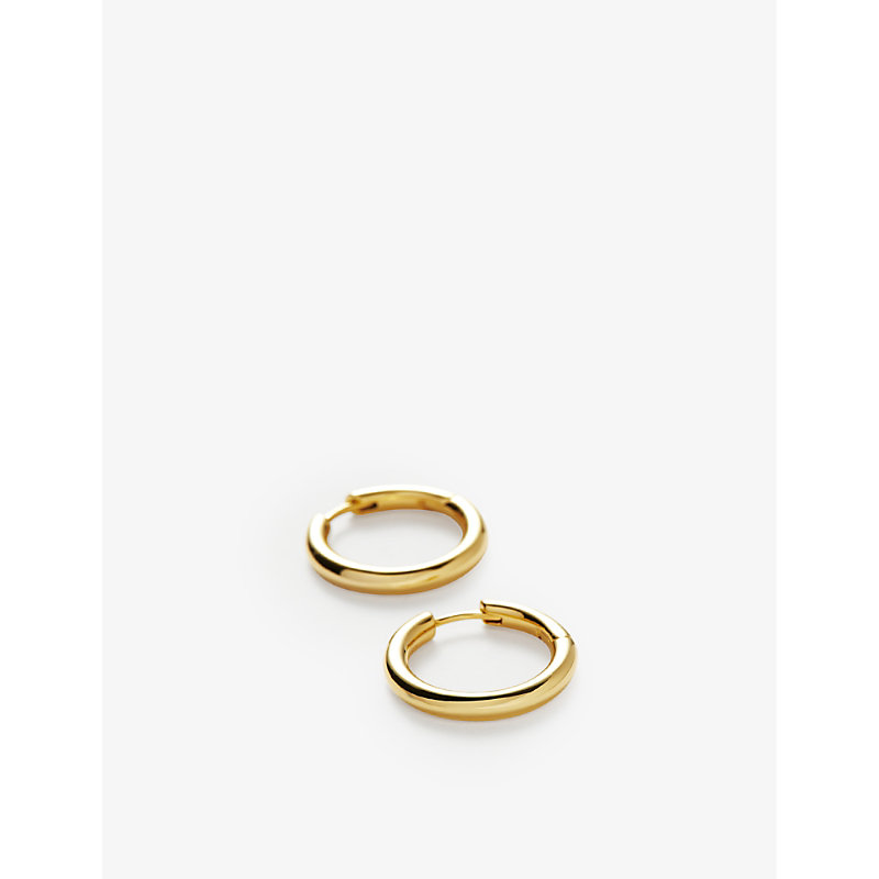 Shop Missoma Women's Gold Tunnel Medium 18ct Recycled Yellow Gold-plated Brass Hoop Earrings