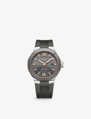 Baume & Mercier Riviera Automatic 42mm Stainless Steel, Titanium And Rubber Watch, Ref. No. 10660 In Grey