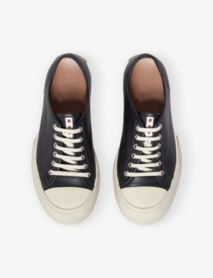 Marni Pablo Leather Sneakers In Seven Women In Black