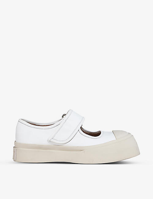 MARNI: Chunky-sole leather Mary-Jane trainers