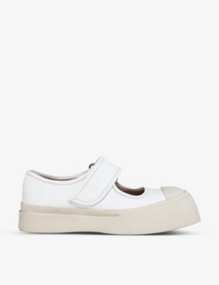 Marni Womens Lily White Chunky-sole Leather Mary-jane Trainers