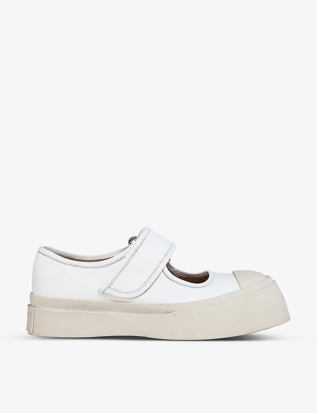 Marni Womens Lily White Chunky-sole Leather Mary-jane Trainers