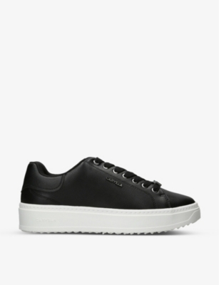 Womens black hot sale carvela trainers