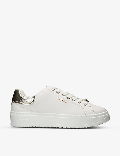 CARVELA: Dream logo-embellished faux-leather low-top trainers