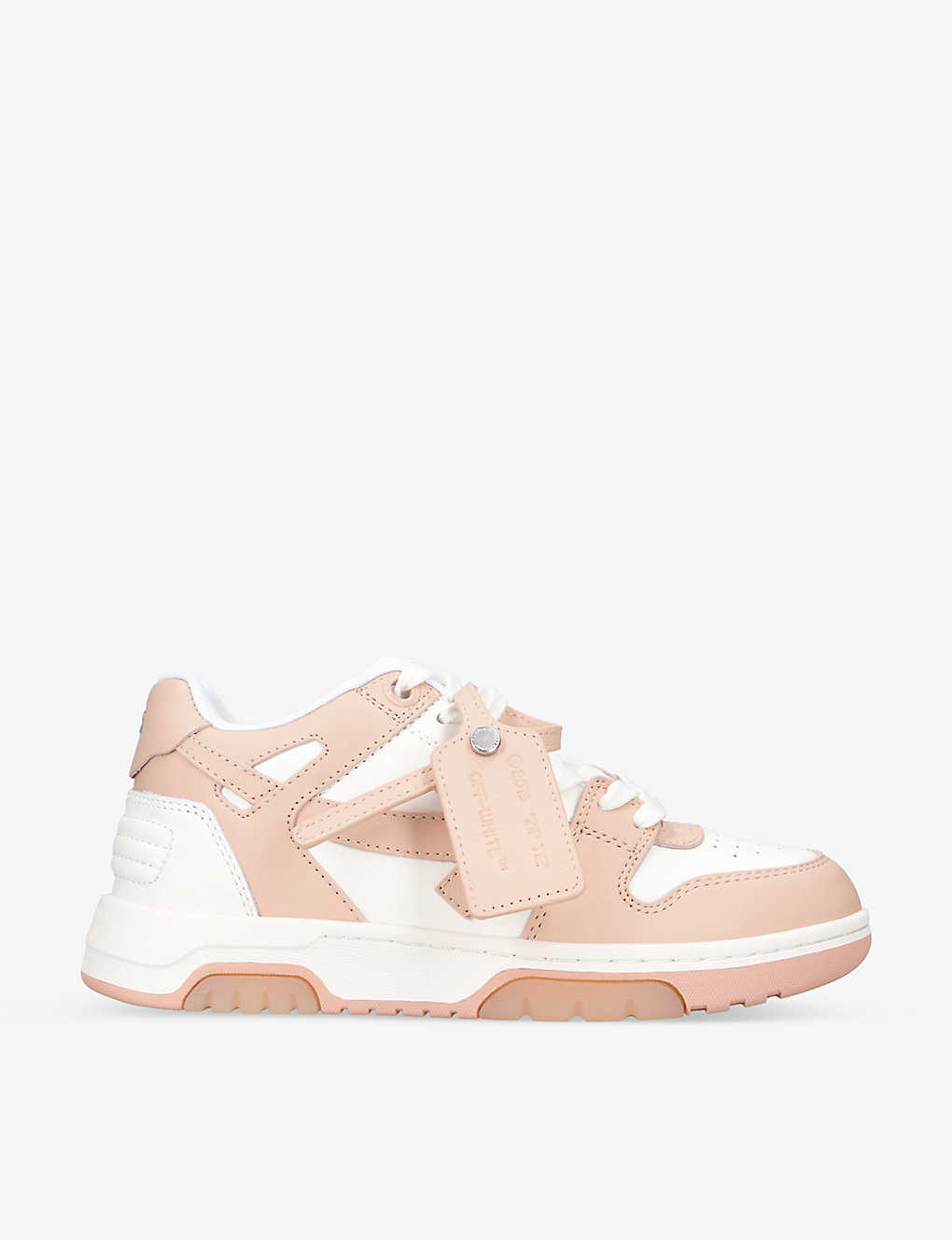 Off-white Out Of Office Leather Low-top Trainers In Pale Pink