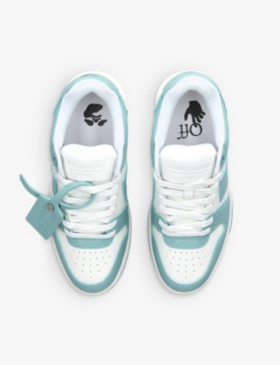 Shop Off-white C/o Virgil Abloh Women's Blue Other Out Of Office Leather Low-top Trainers