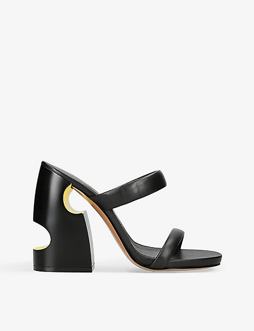 OFF-WHITE C/O VIRGIL ABLOH: Pop Meteor leather heeled mules