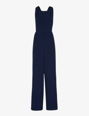 WHISTLES: Tie-back maxi stretch-recycled polyester-blend jumpsuit