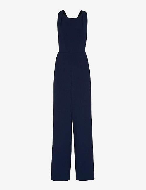 WHISTLES: Tie-back maxi stretch-recycled polyester-blend jumpsuit
