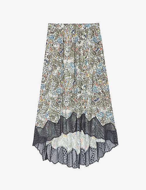 ZADIG&VOLTAIRE: Joslin floral-print woven midi skirt