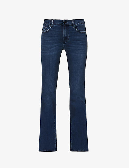 7 FOR ALL MANKIND: Bair bootcut-leg mid-rise stretch-denim jeans