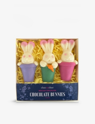 CHOC ON CHOC: White chocolate Easter bunnies 49g