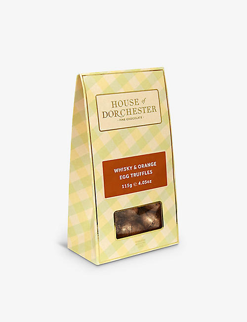 HOUSE OF DORCHESTER: Whisky and orange chocolate truffle eggs 125g