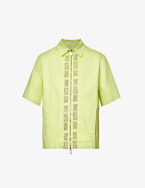 1017 ALYX 9SM: Brand-print oversized-fit stretch-cotton shirt