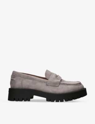 CARVELA: Stomper 2 strap-detail suede-leather loafers