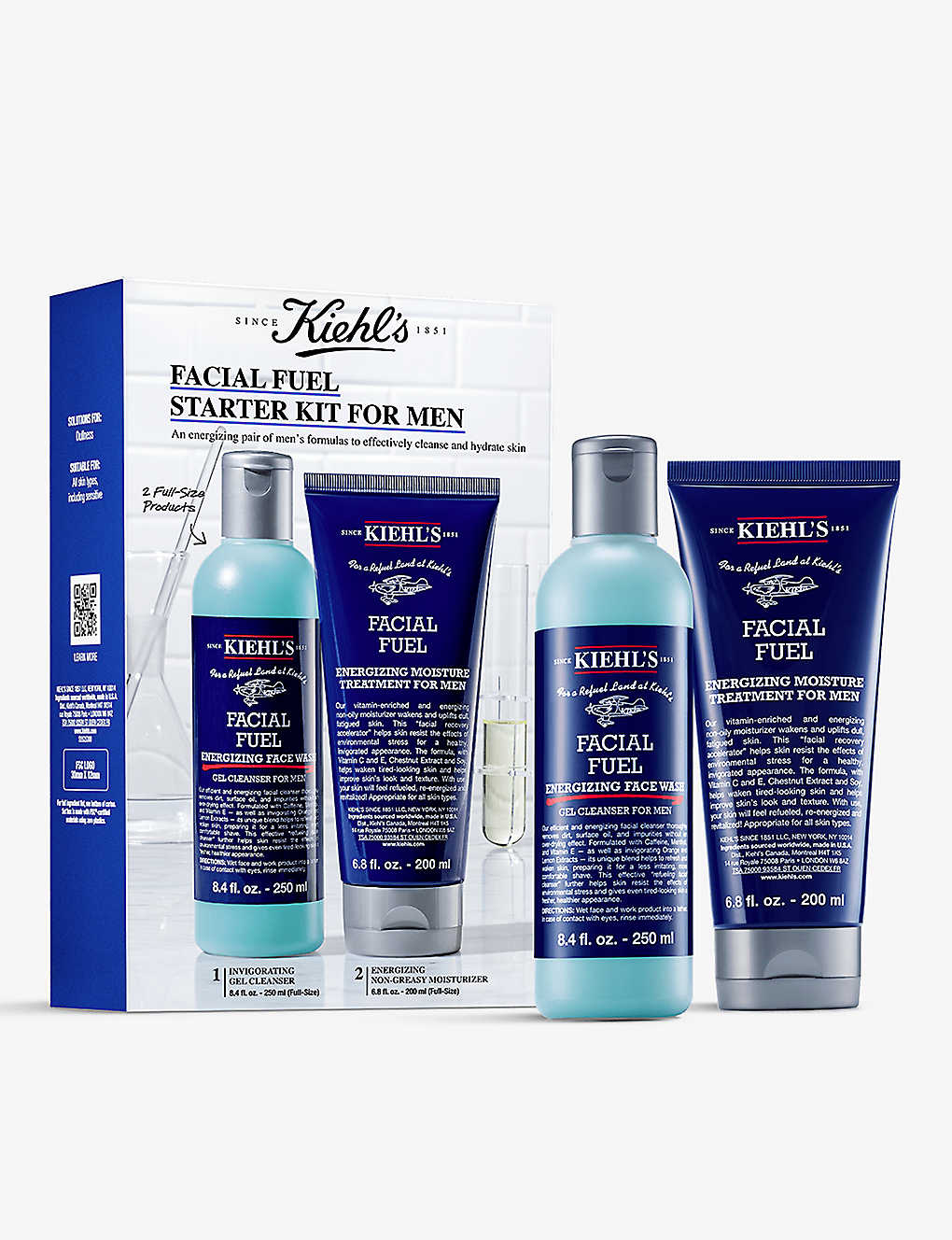 Kiehl's Since 1851 Facial Fuel Starter Kit For Men Gift Set