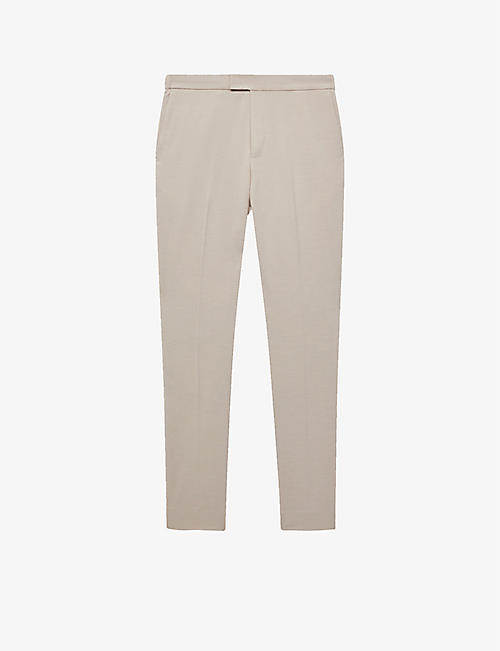 REISS: Found slim-leg mid-rise stretch-woven trousers