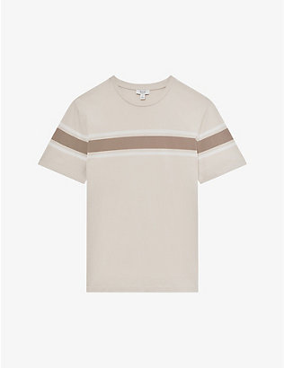 REISS: Hearts slim-fit stripe cotton T-shirt