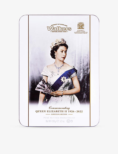 WALKERS: Queen Elizabeth II limited-edition commemorative tin of pure butter shortbread 150g