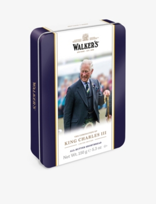 WALKERS: King Charles III Coronation shortbread biscuit tin 150g