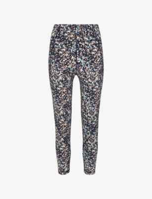 WHISTLES: Speckled-print high-rise stretch-recycled nylon leggings