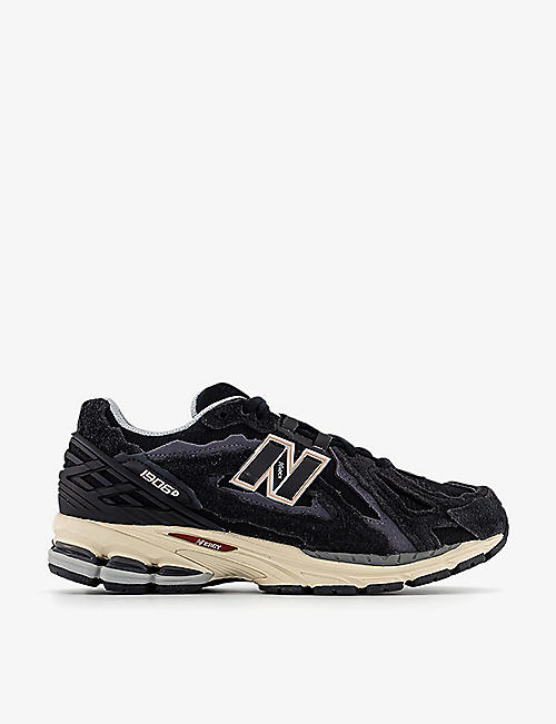 NEW BALANCE: 1906R logo-embellished suede and mesh trainers
