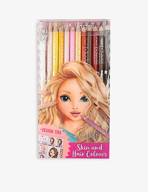 TOP MODEL: Skin and Hair colouring pencil set of 12