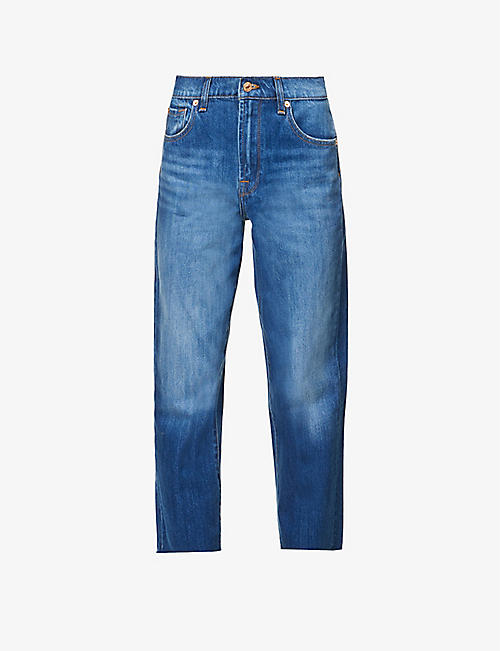 7 FOR ALL MANKIND: The Modern straight-leg mid-rise jeans