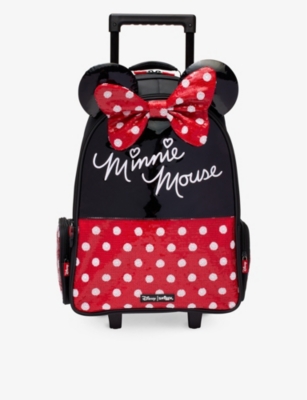 SMIGGLE: Minnie Mouse light-up wheeled woven trolley backpack
