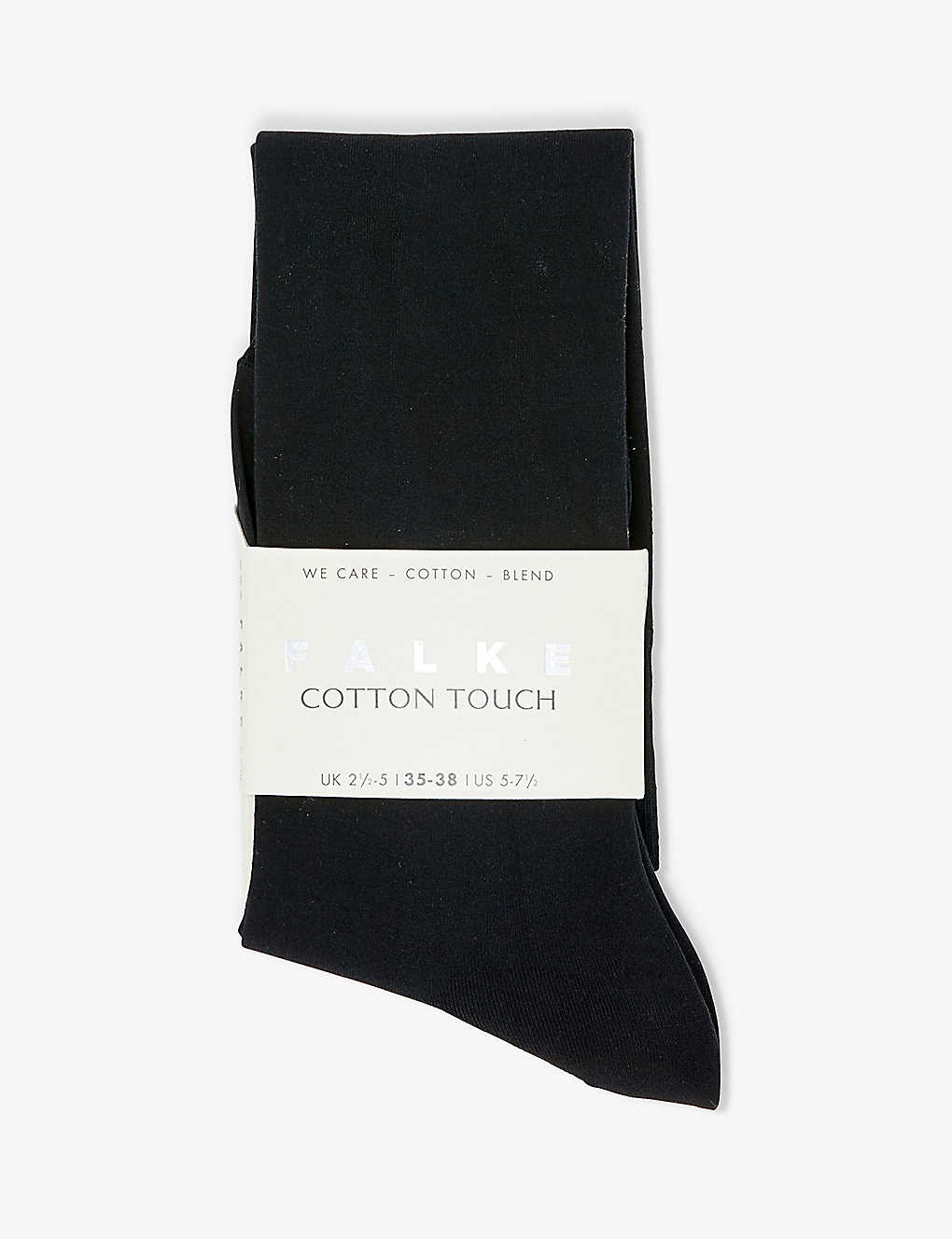 Falke Womens 3000 Black Cotton Touch Ankle-length Stretch-cotton Blend Socks