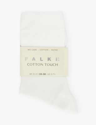 Shop Falke Women's 2000 White Cotton Touch Cotton-blend Socks